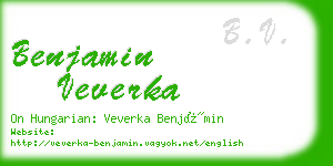 benjamin veverka business card